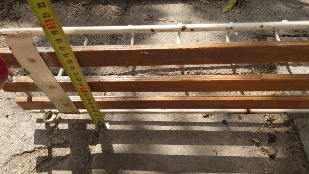 Półka drewniana metalowa PRL