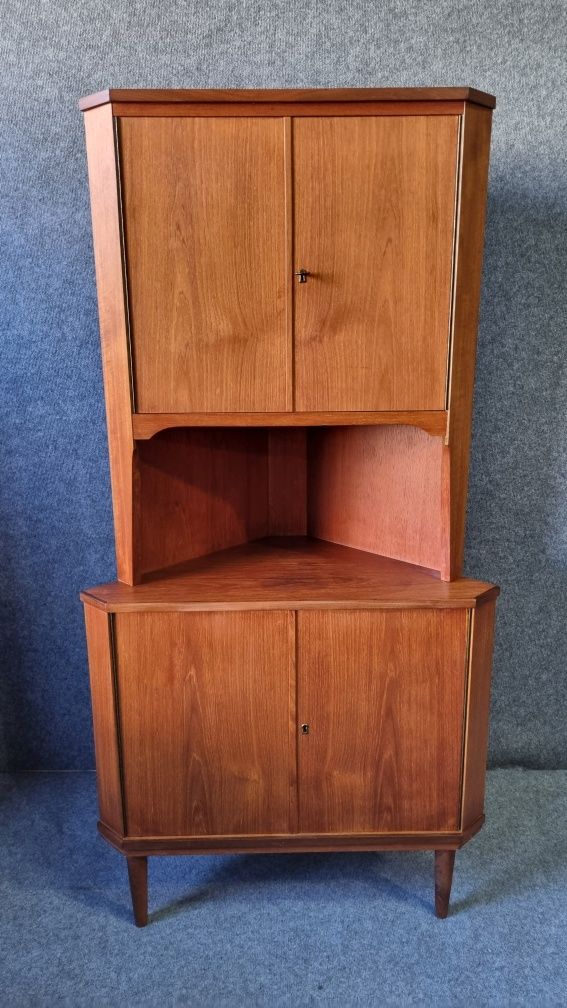 Duńska Witryna Narożna Teak Midcentury. Lata 70/80