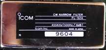 Icom FL-52A Filtr CW & RTTY  500Hz 455 kHz