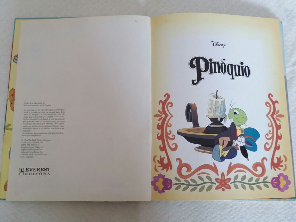 Livro Walt Disney - Pinóquio (vintage)