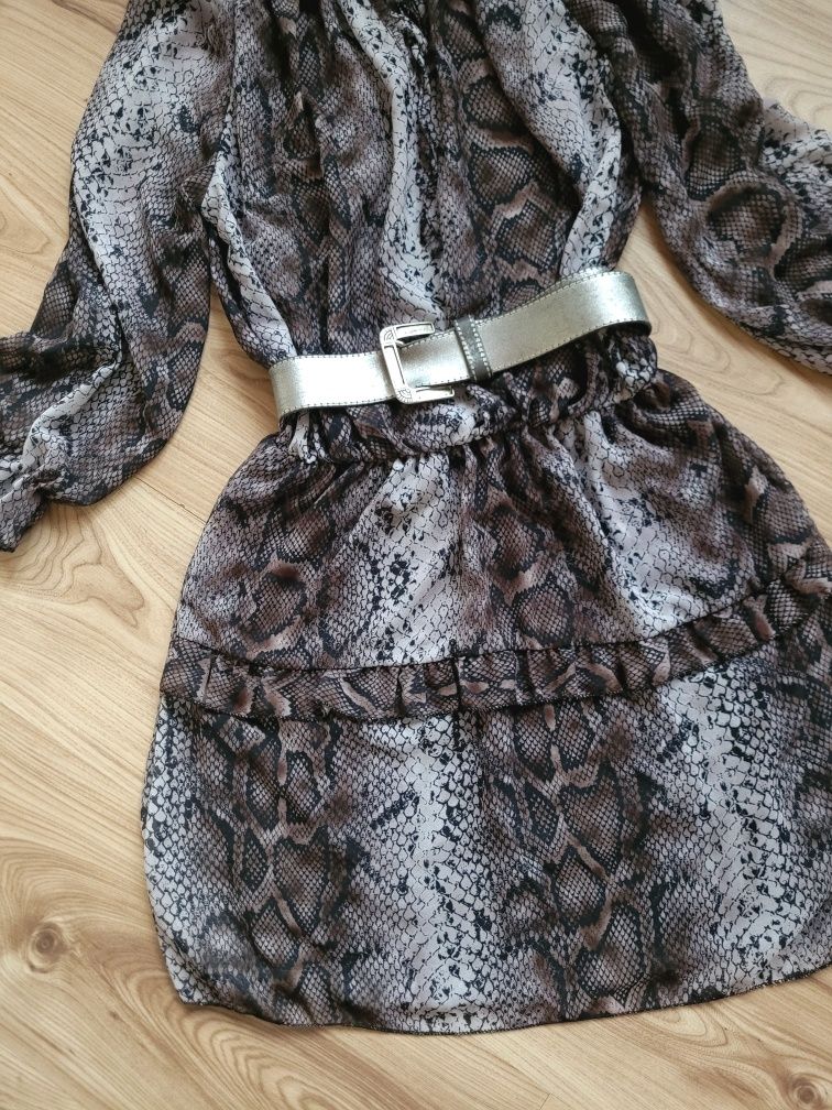 Śliczna nowa sukienka hiszpanka zwierzęcy print Milady S M