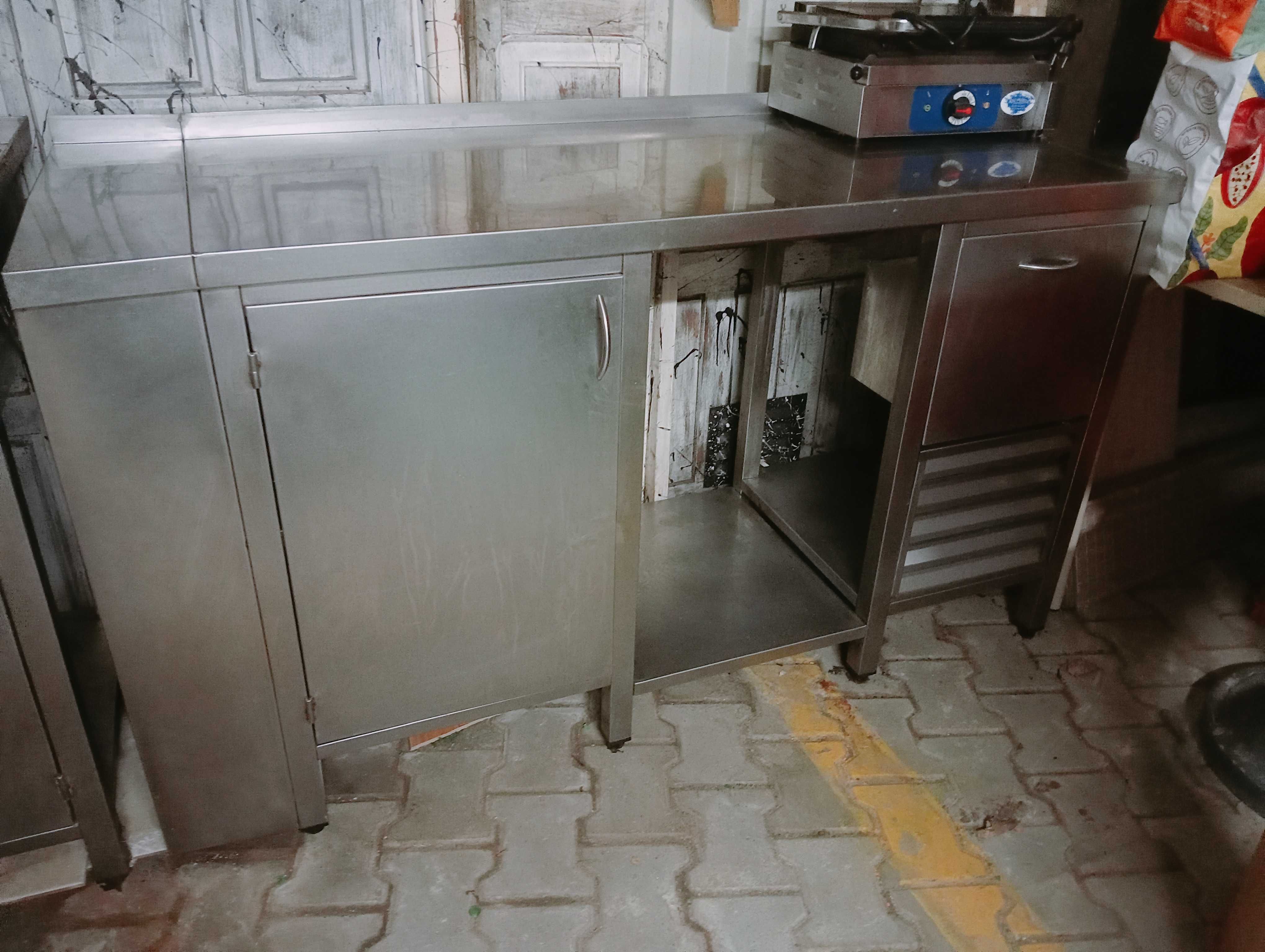 Bancada Inox com tulha café