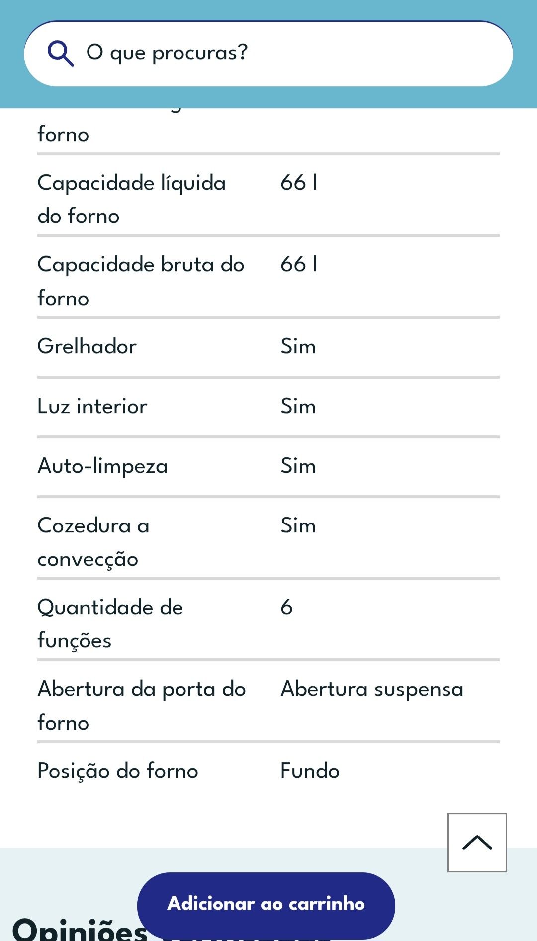 Fogão Beko 100% eléctrico