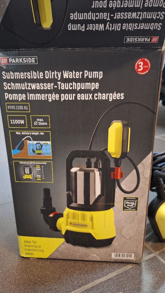 Pompa zatapialna do wody brudnej PARKSIDE PTPS 1100 A1