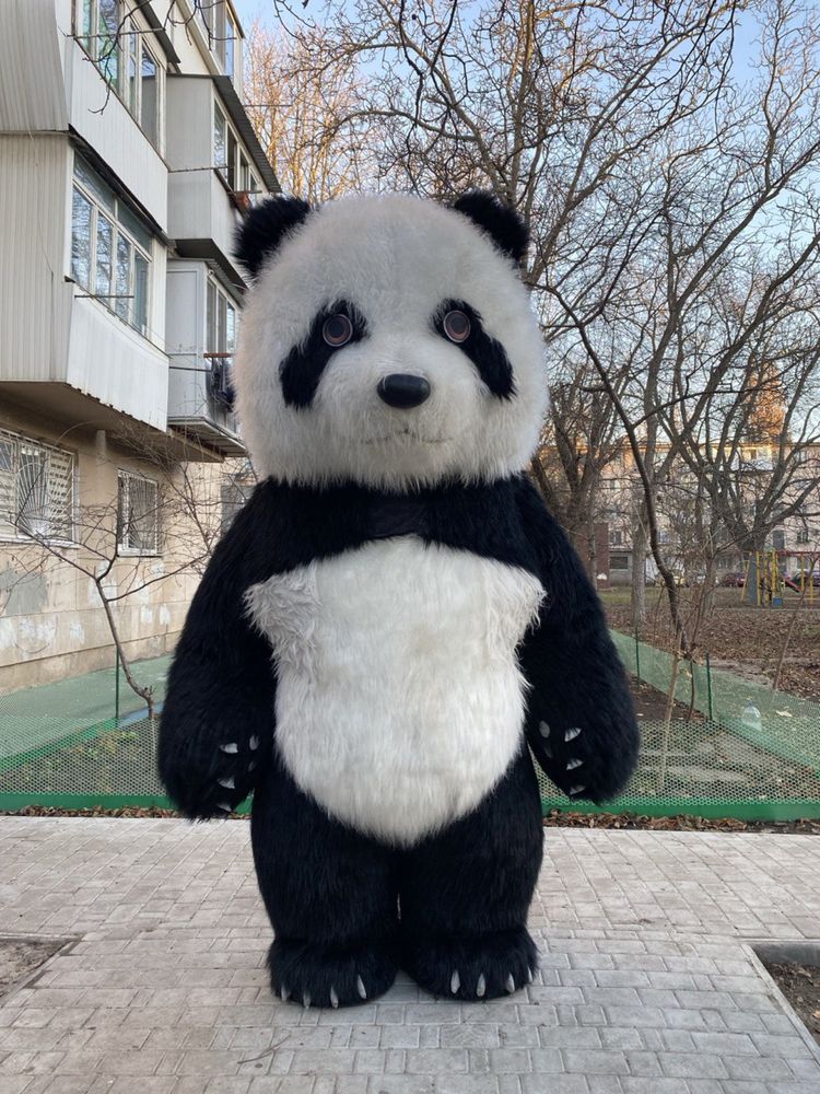 Продам пневмо костюм ростовый панда  2,6м б/у