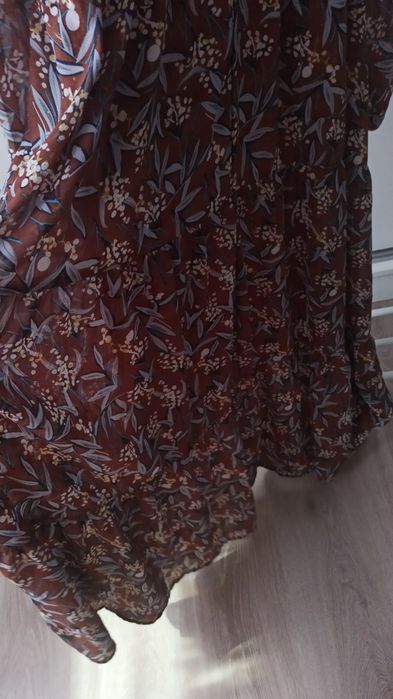 Piękna boho Vintage maxi M sukienka jesienna