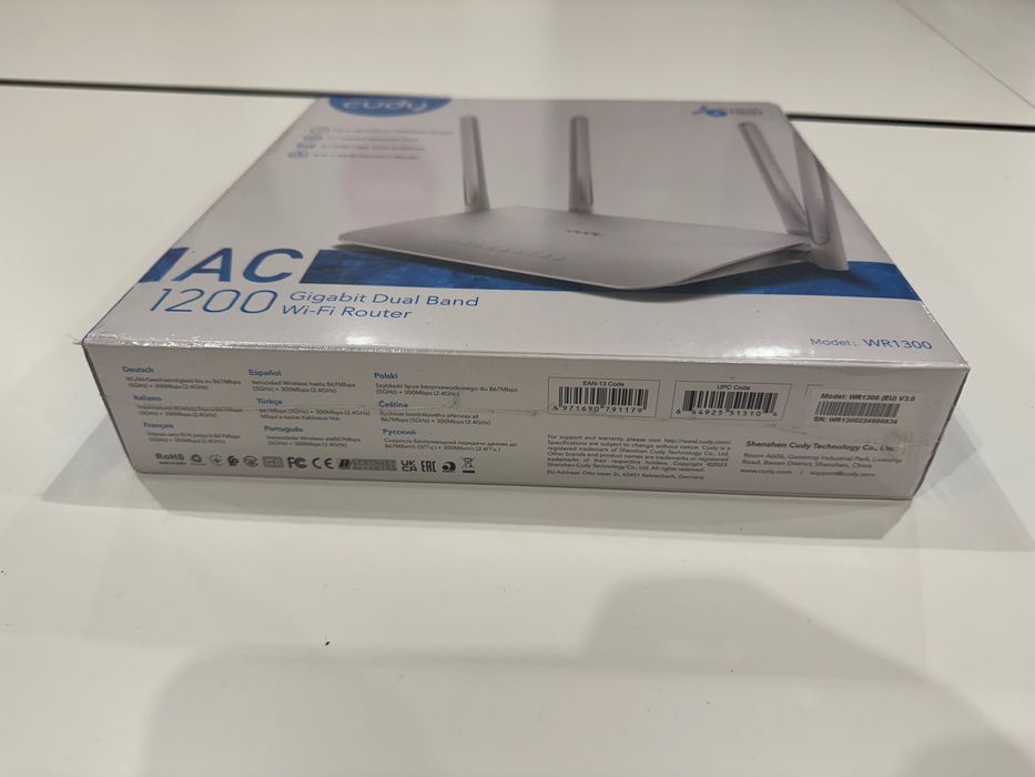 Router Cudy Wireless AC1200 WR1300 Mesh Dual-Band Gigabit - Novo