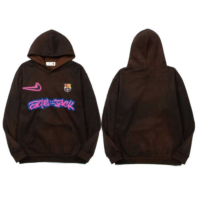 Travis Scott Barcelona Yamal 2025 Cactus Jack Nike Brown Hoodie