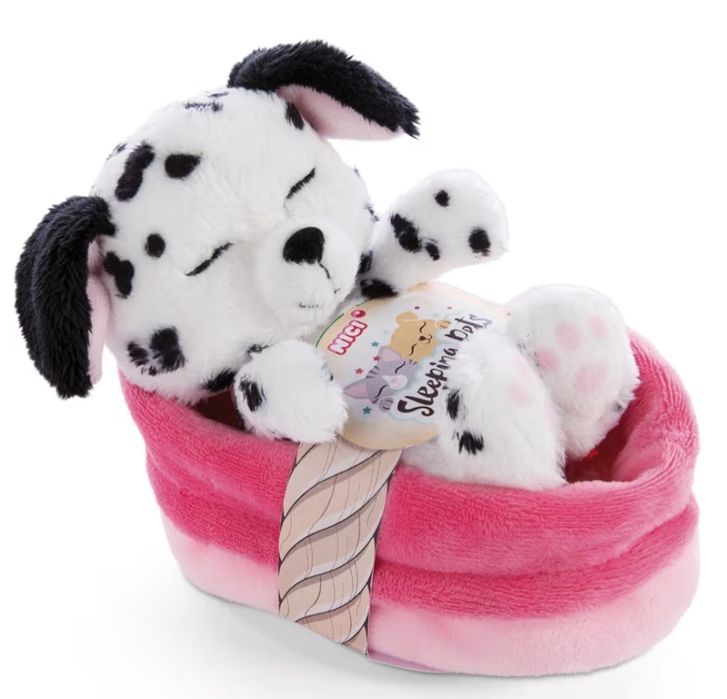 Мягкая игрушка NICI "Собака в корзине" 12 см - Далматинец