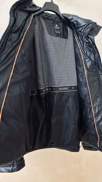 Чоловіча чорна зимова супер тепла куртка пуховик з капюшоном ZHANSHI