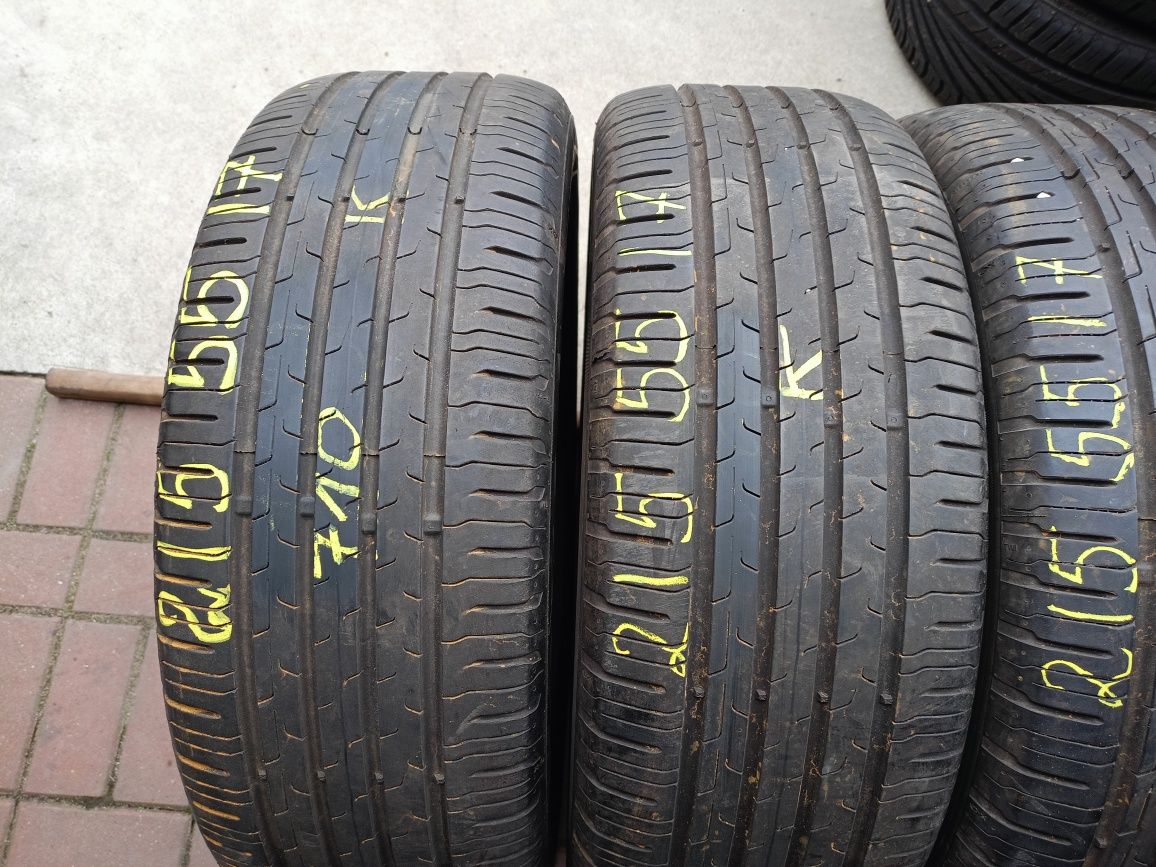 Opony letnie 215/55r17 Continental 6mm 710 zł 4szt