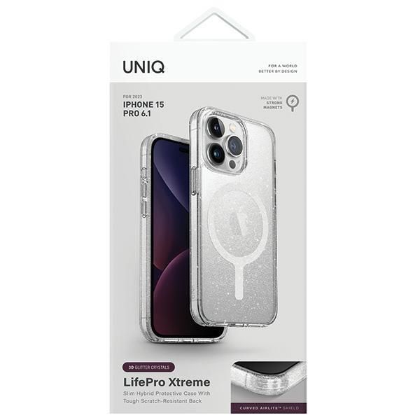 Etui Lifepro Xtreme do iPhone 15 Pro - Przezroczysty/Tinsel Lucent