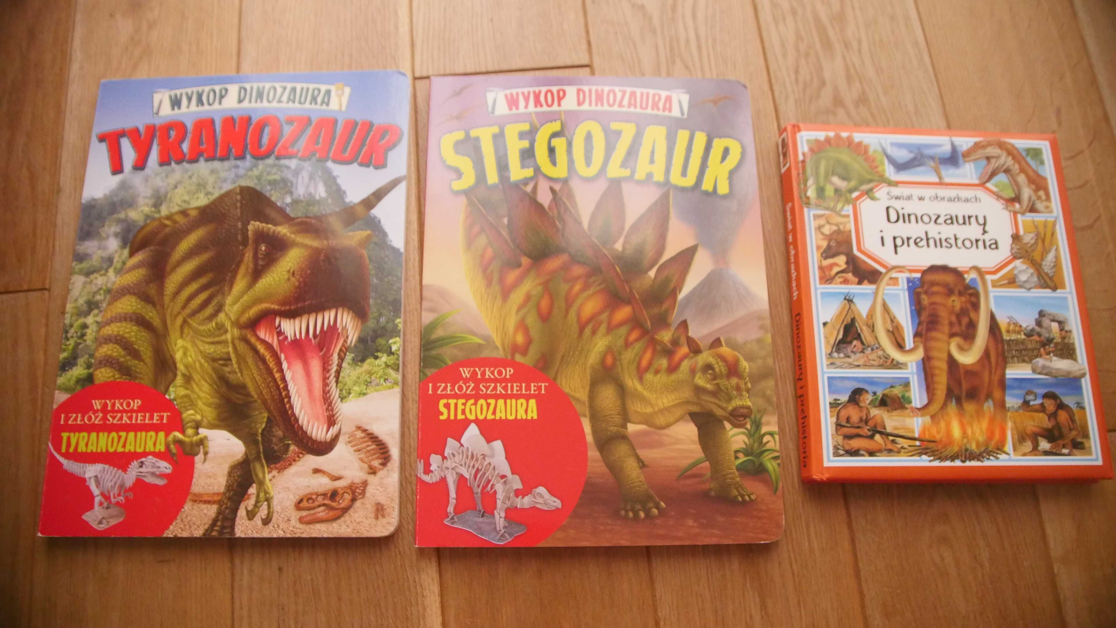 Dinozaury i prehistoria Wykop Dinozaura Tyranozaur Stegozaur - 3 szt.