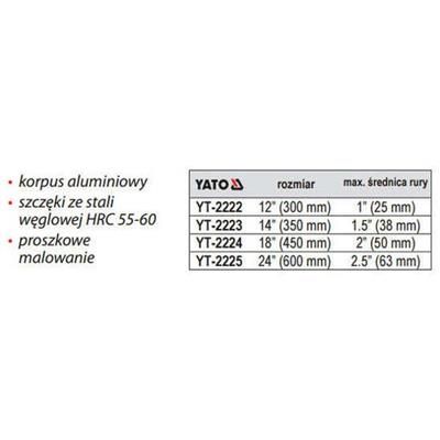 Klucz do rur aluminiowy 320mm Yato