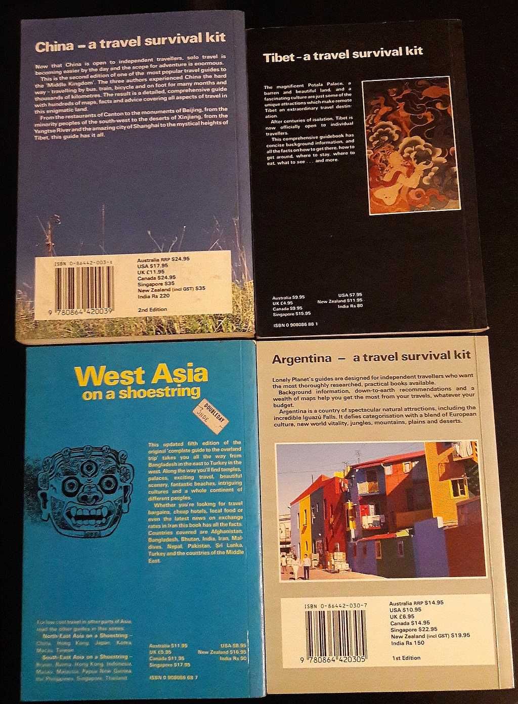 Przewodniki Lonely Planet - lata 1986-89