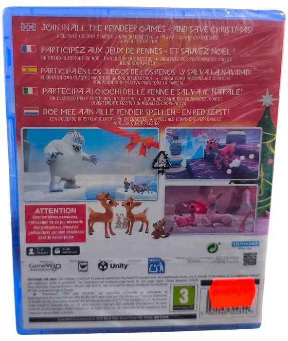 NA LEWARA gra dla dzieci zimowa PS5 Rudolph the Red-Nosed Reinder NOWA
