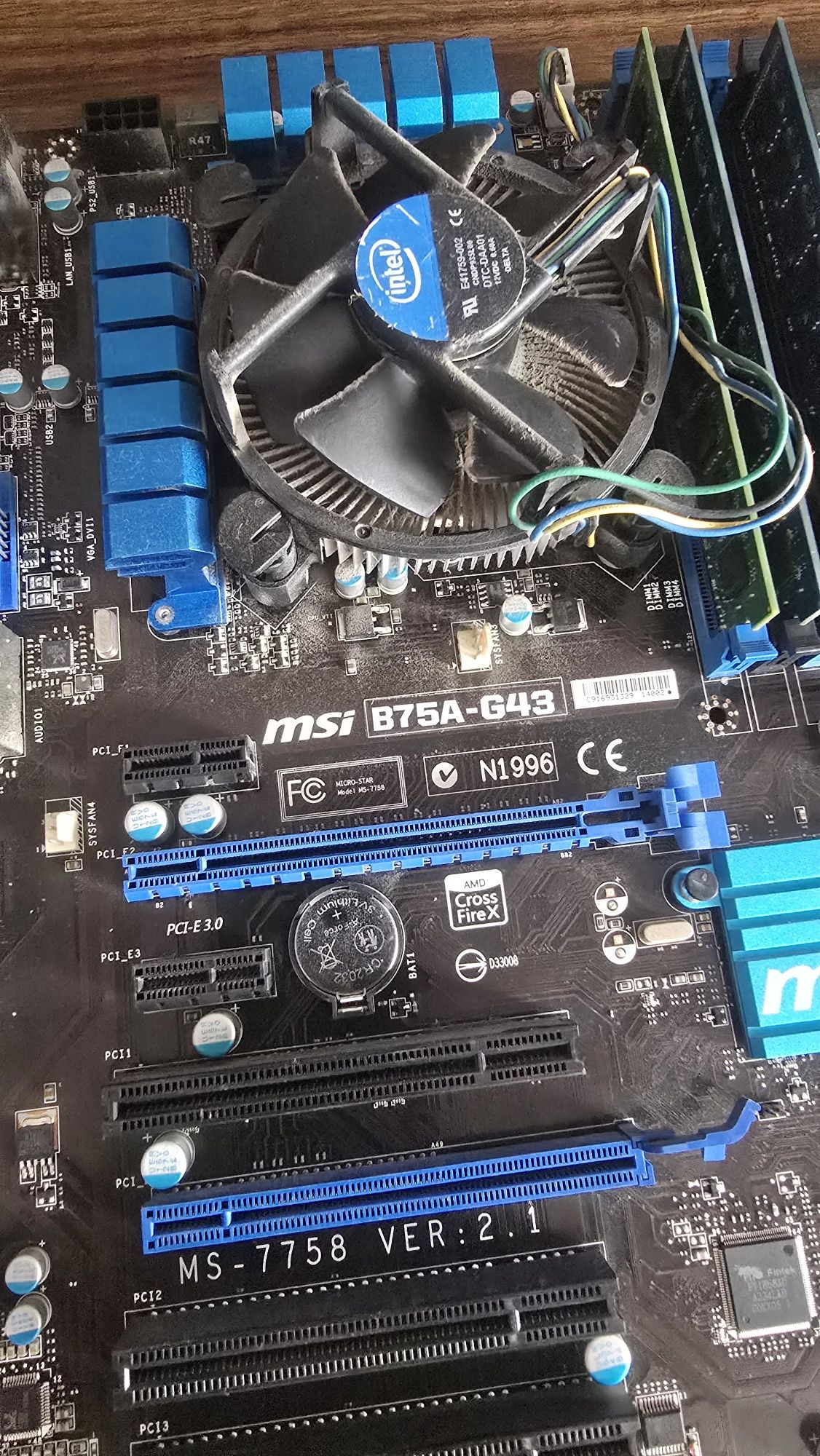 Płyta główna MSI b75a-g43 plus procesor ram