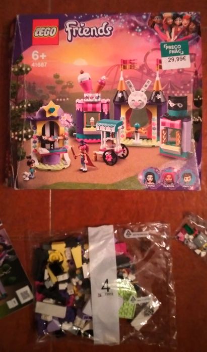 Bonecos Lego + Peças Lego (850g) + 10 Manuais Lego