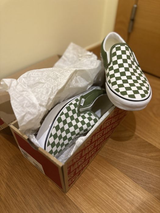 Vans slip-on theory checkerboard