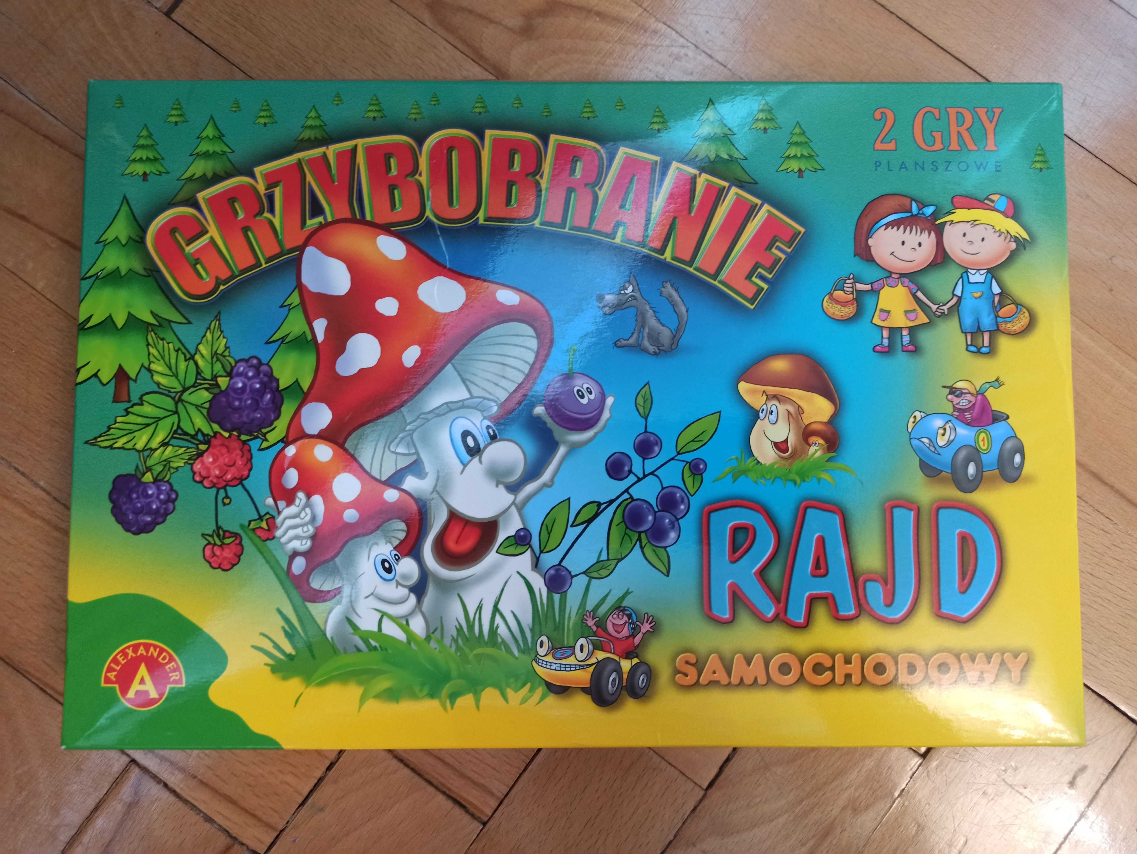 Zestaw gier Chińczyk Puzzle Grzybobranie Warcaby Reksio