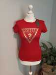 T-shirt czerwony trójkąt Guess roz.S
