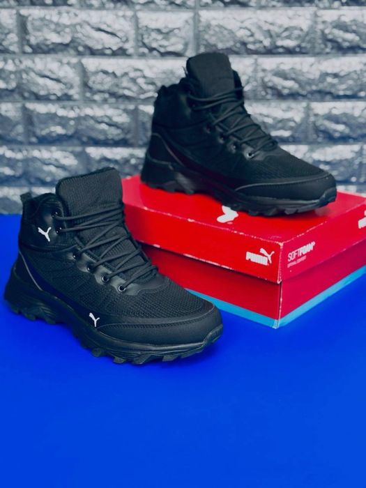 Зимние кроссовки Puma/ чоловічі теплі кросівки Пума / кожаные кросовки