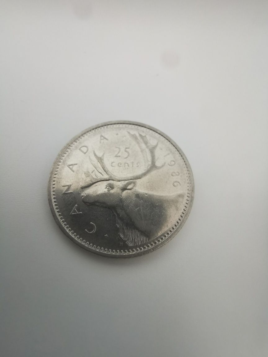 25 centów Kanada Królowa Elżbieta 1986r