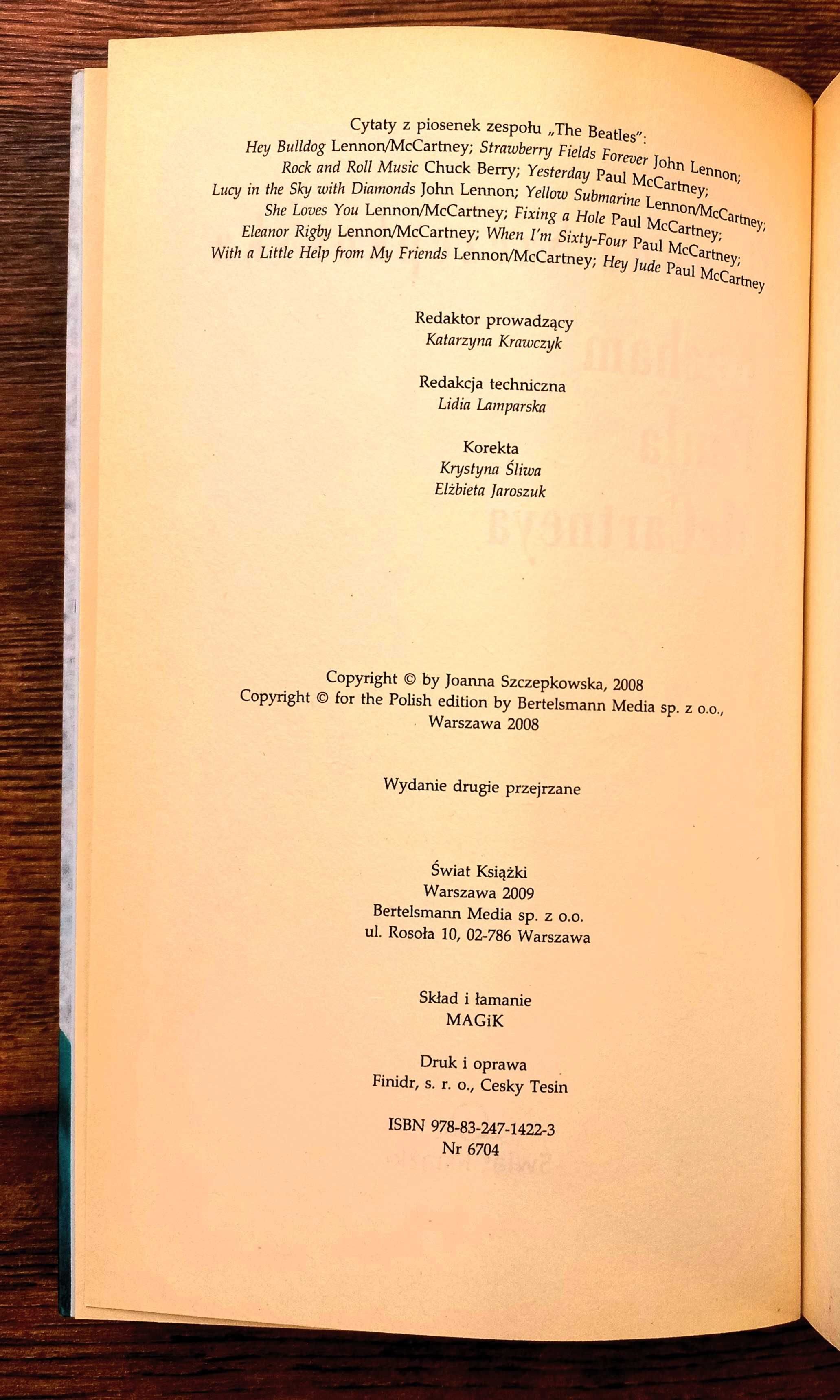 "Kocham Paula McCartneya", Joanna Szczepkowska, powieść