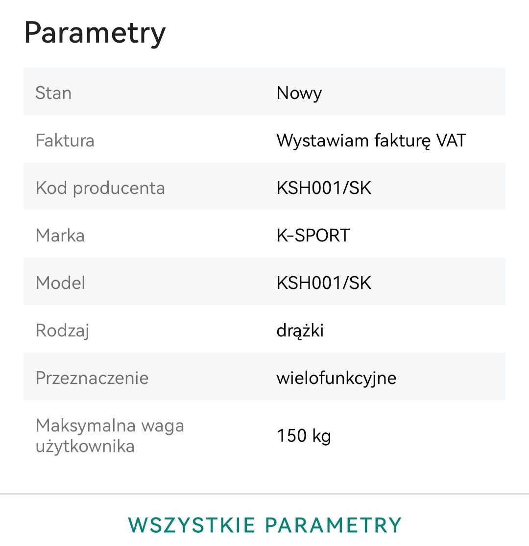Drazek do podciagania. Nowy
