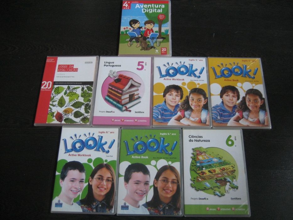 Manuais escolares interativos 3º 4º 5º 6º ano várias disciplinas