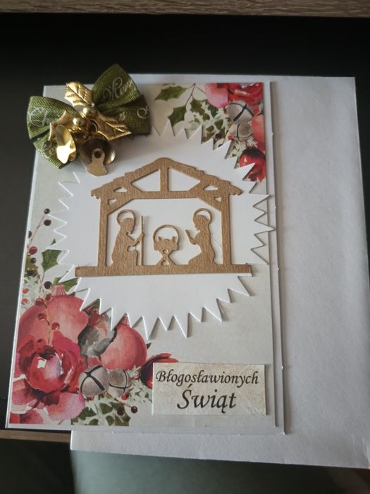 Kartka na Boże Narodzenie plus koperta.