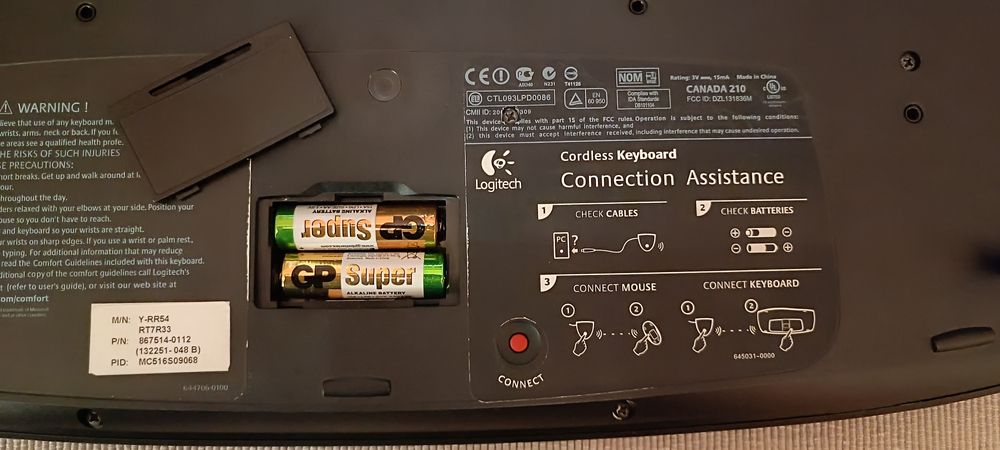 Бездротові клавіатура і мишка Logitech LX700 Black USB+PS/2 (комплект)