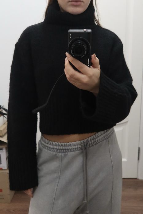 Светр альпака Zara з обʼємним коміром