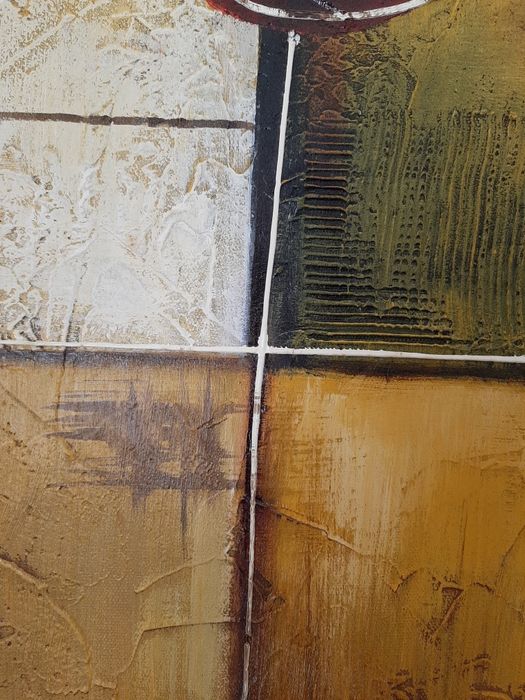 Tela abstracta com relevo