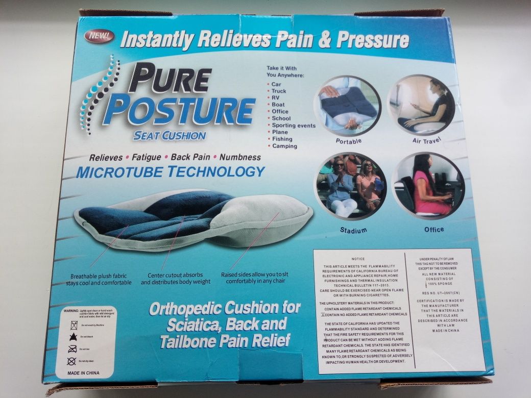 Ортопедична подушка для розвантаження хребта Pure Posture