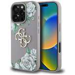 Etui Guess Grained Roses Big 4G logo na iPhone 16 Pro Max - fioletowe