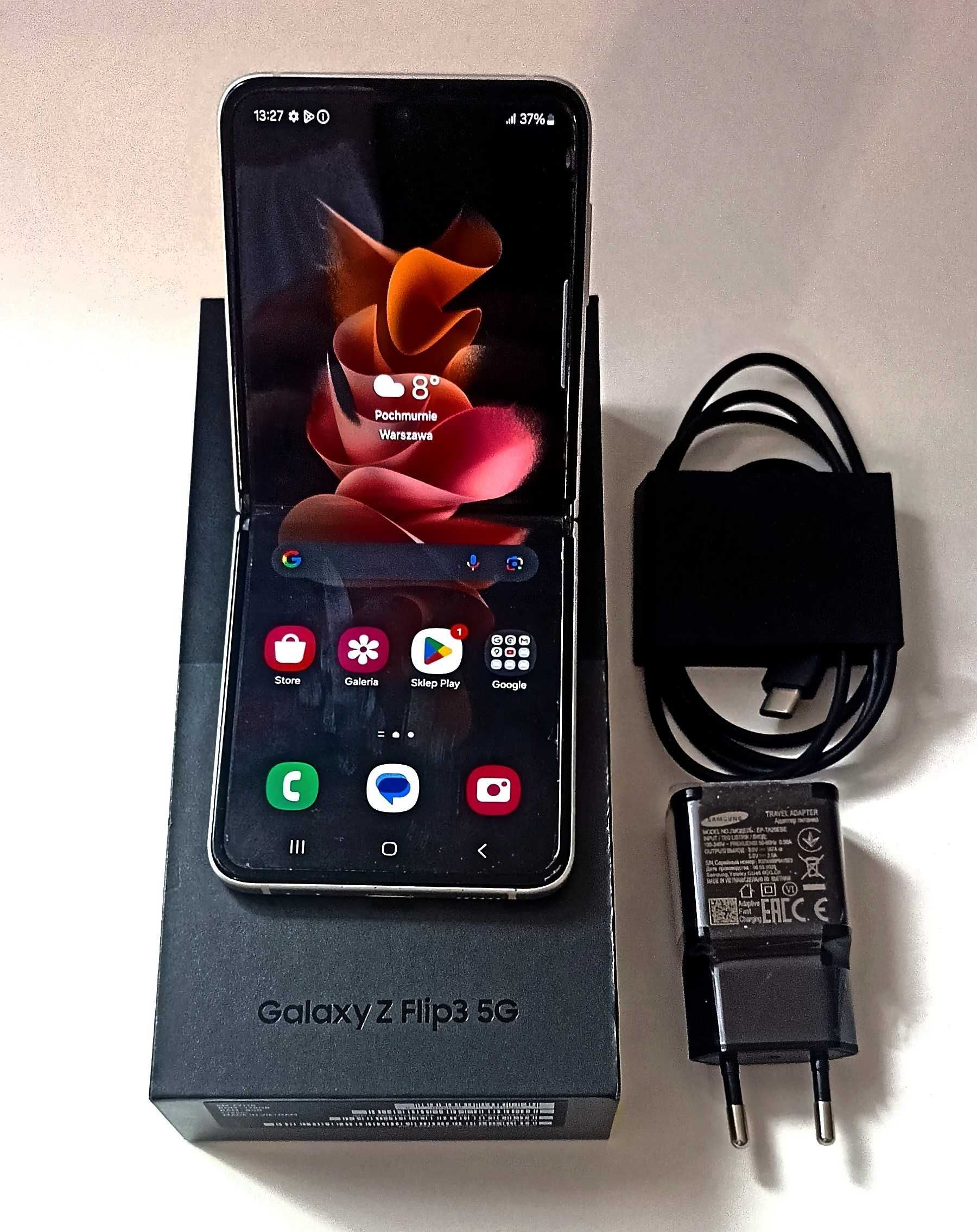 Kremowy Samsung Galaxy Z Flip3 5G 8/128GB od kobiety