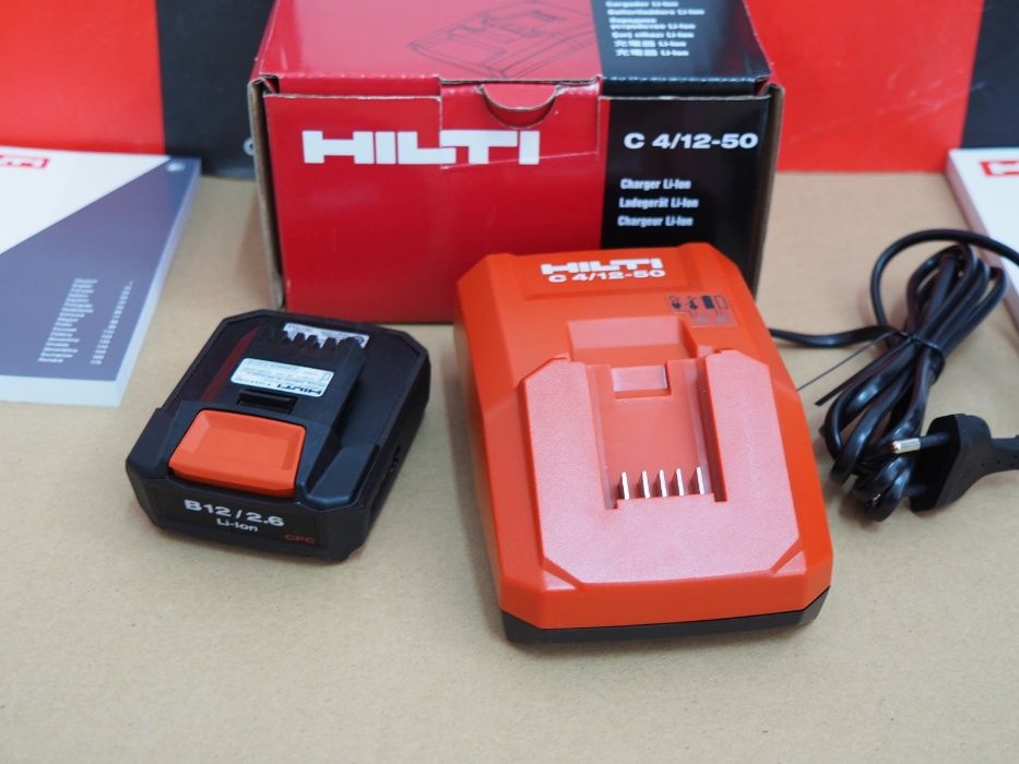 Komplet HILTI C 4/12-50 ladowarka 10,8v 12v bateria akumulator B12-2,6