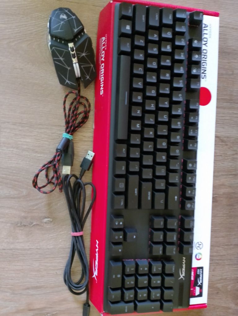 Klawiatura mechaniczna HyperX Alloy Origins Red + myszka