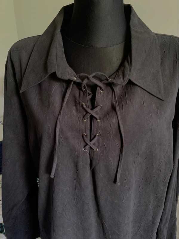 C&A unikatowa czarna koszula plus size basic minimalizm 44 46
