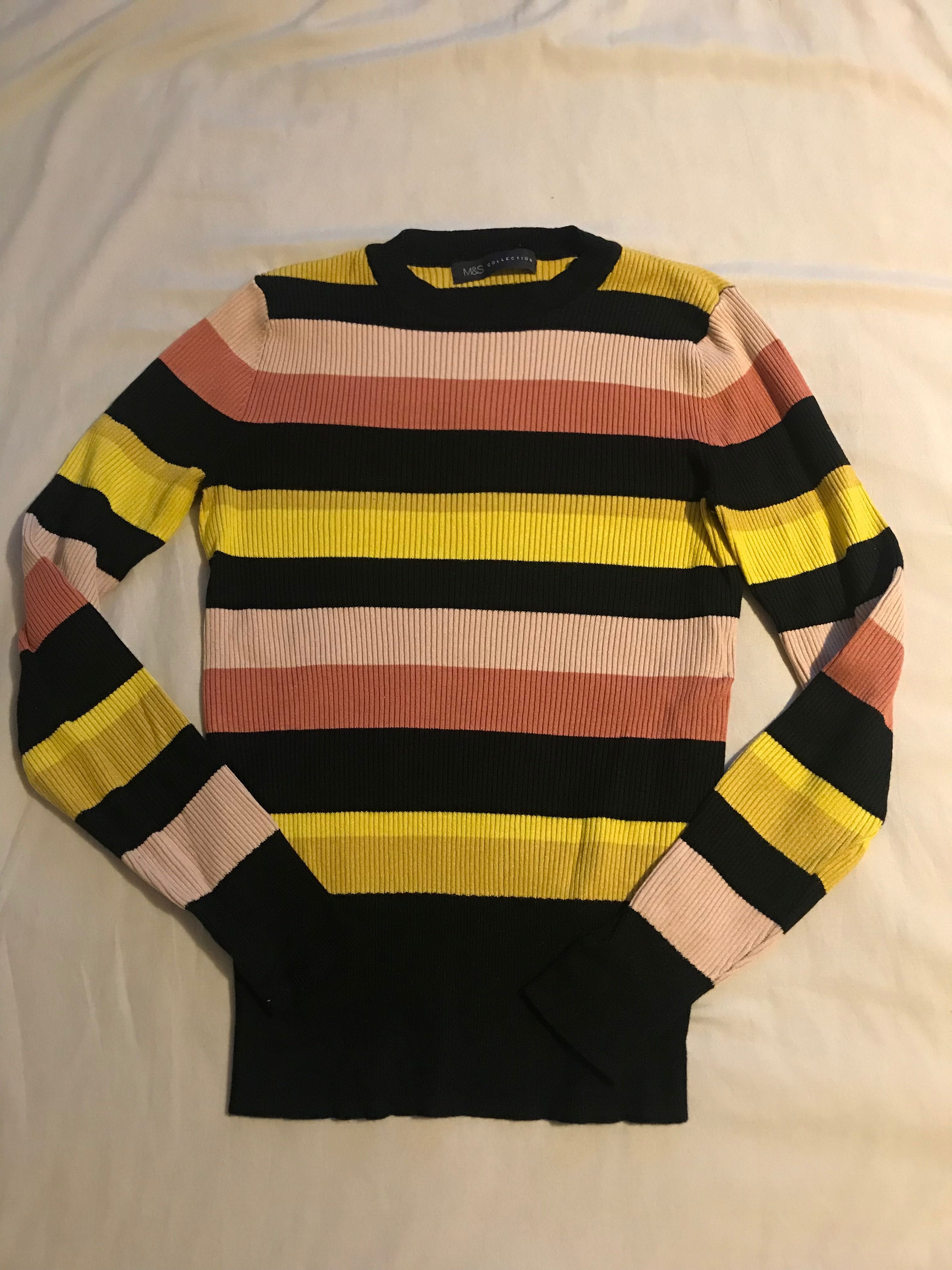 Sweterek w paski M&S wiskoza jak nowy S/M