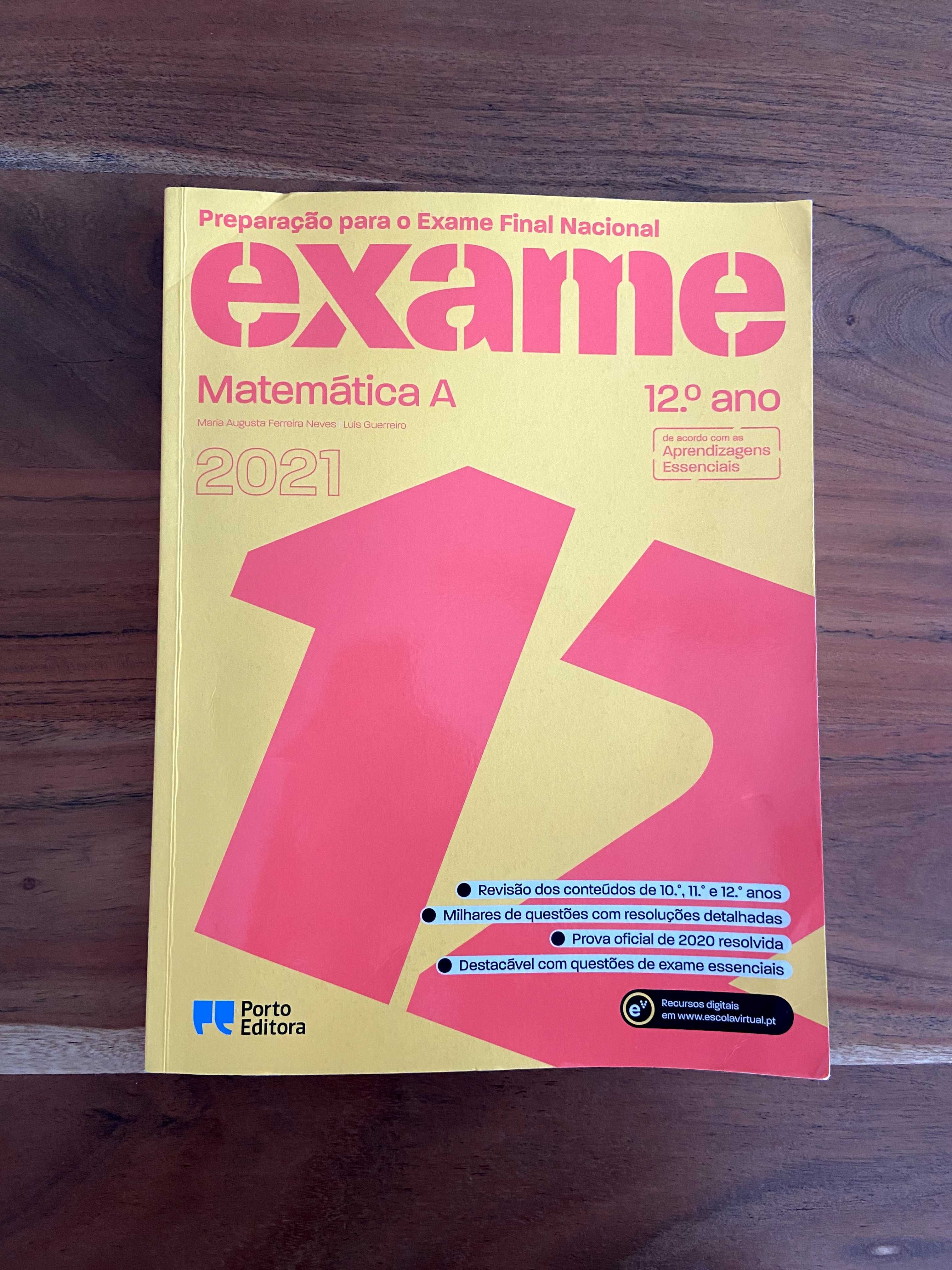 Livro de Preparação para o Exame de Matemática A - Porto Editora