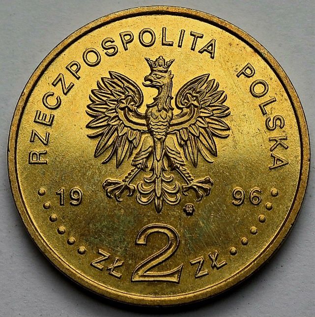 #3. 2 zł. 1996 ZYGMUNT II AUGUST. Stan: 1. Piękna.