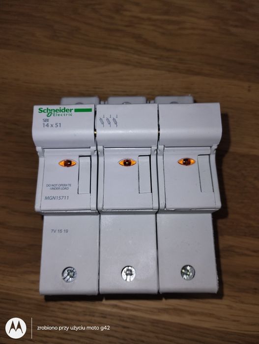 Podstawa bezpiecznikowa SBI 14 x 51, 3P, 50A,  Schneider