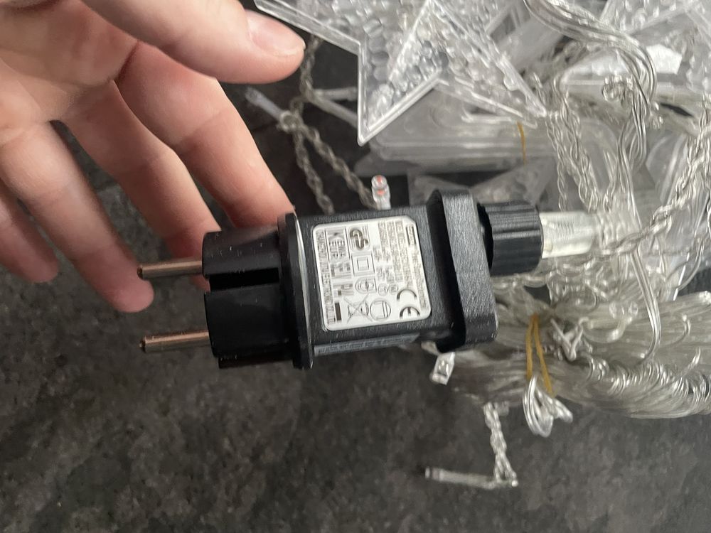 Dekoracja kurtyna świetlna gwiazdki nowa lampki led