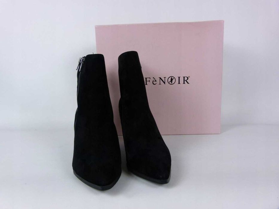 Cafe Noir zamszowe skórzane botki 40 - 25,5 cm