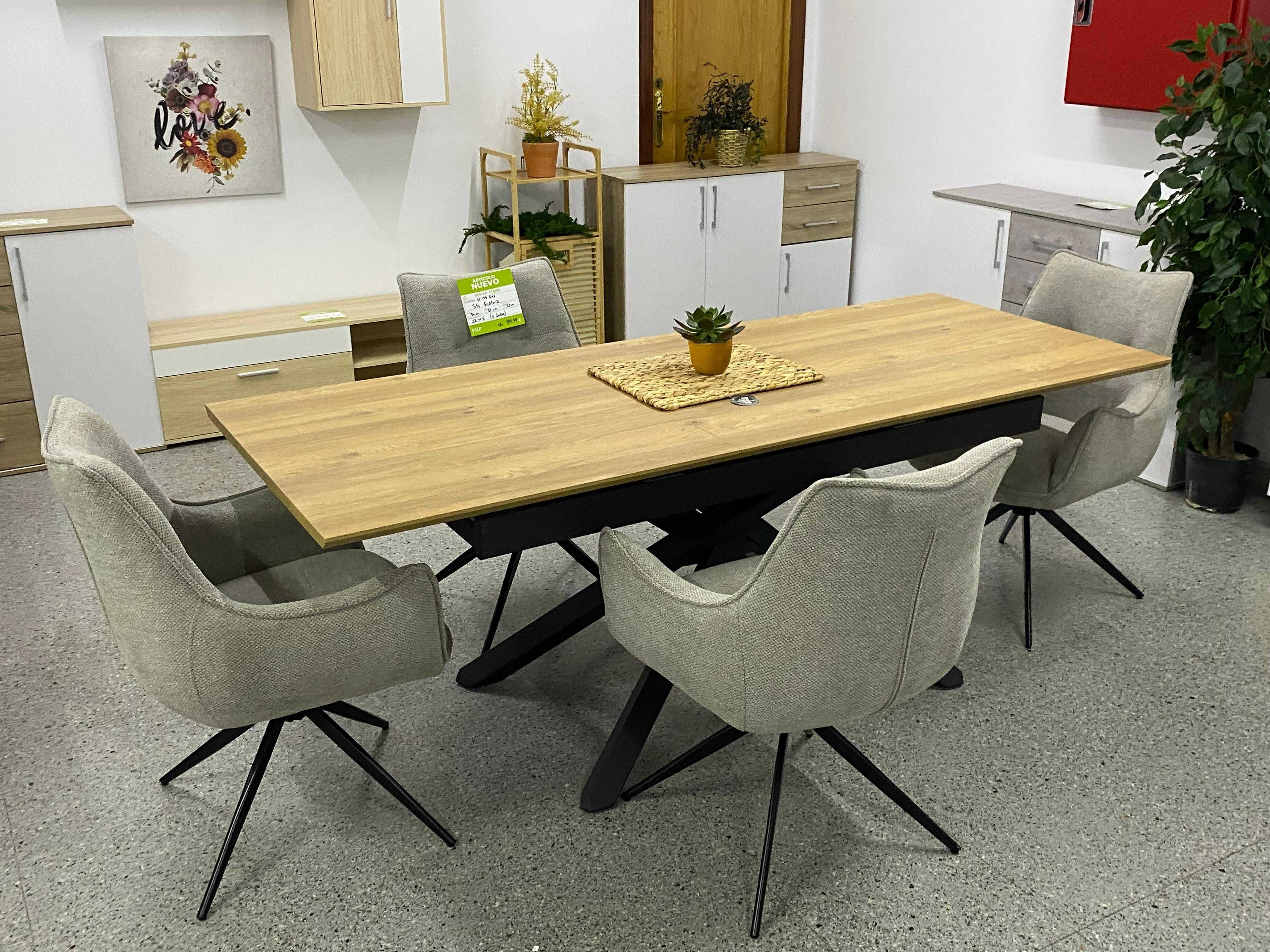 LIQUIDAÇAO TOTAL  MESA Extensível na cor madeira ENVIO GRÁTIS