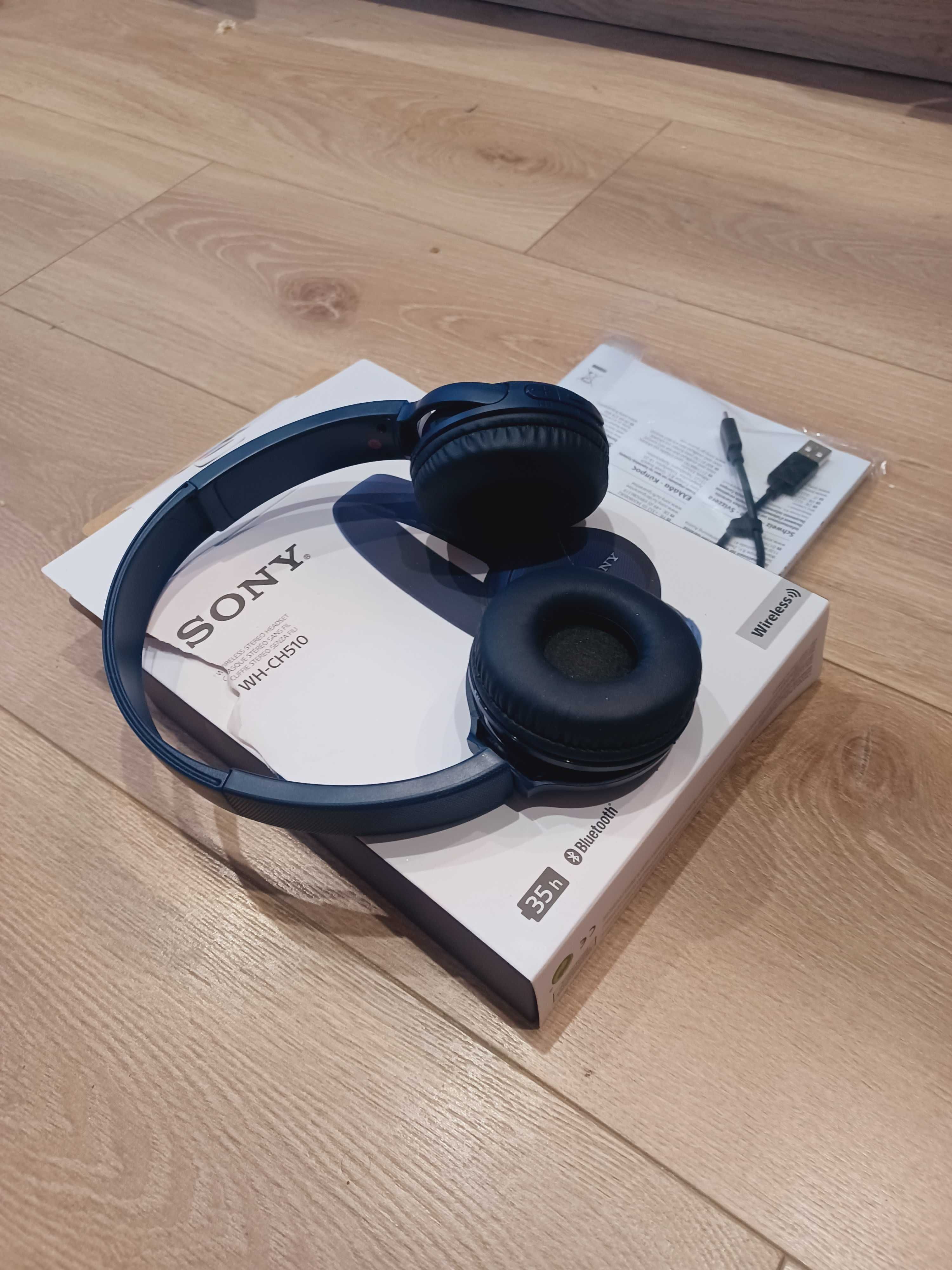 Słuchawki bezprzewodowe Sony WH-CH510 BT 5.0 Niebieskie Bluetooth