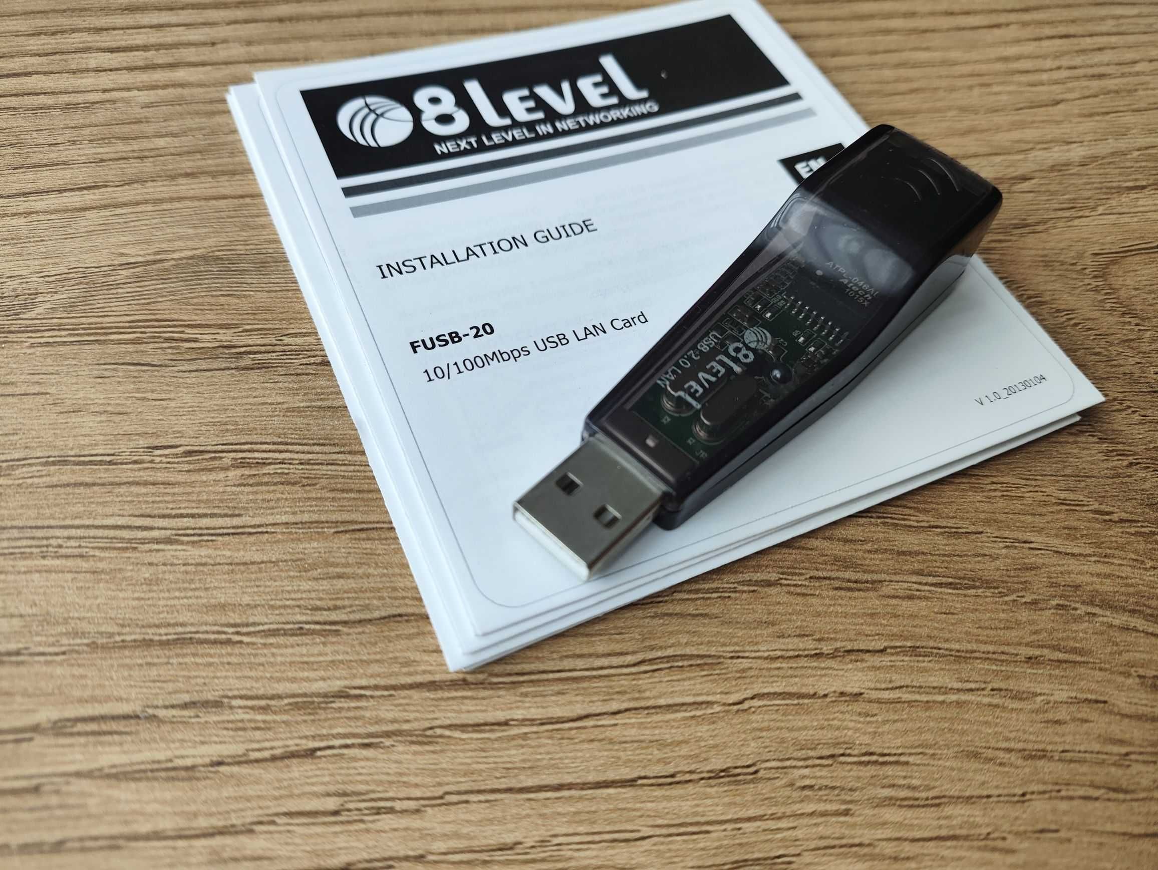 Karta sieciowa 8level FUSB-20 LAN USB RJ-45 10/100Mbps