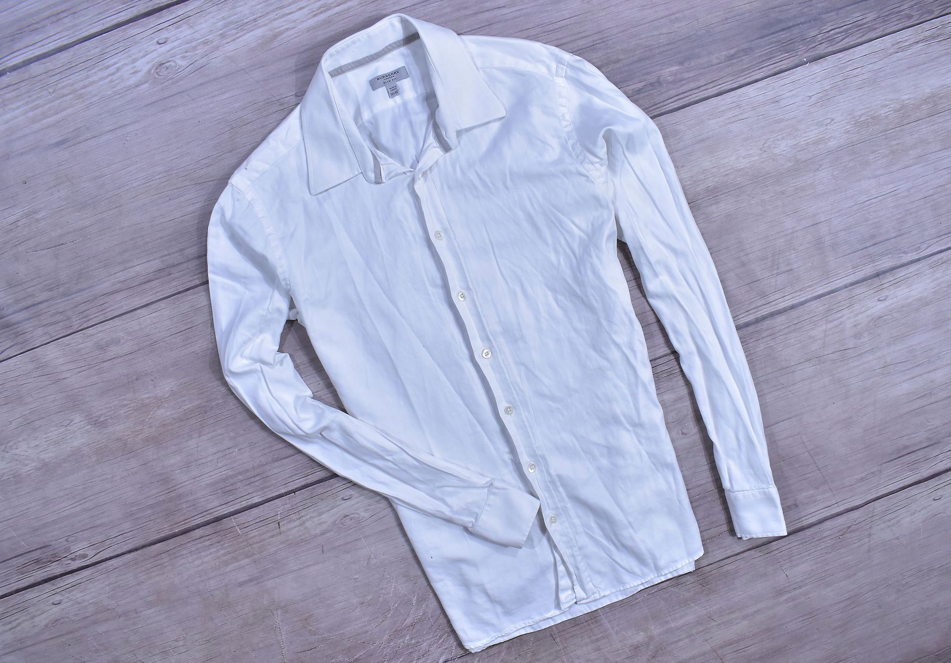 Burberry Biała Koszula Slim Fit Logo 15 1/2 39
